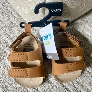 Carter's Brown/Tan Infant Double-Strap Sandals